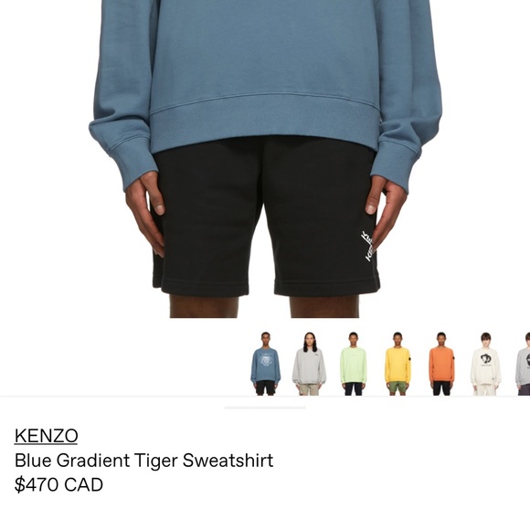 KENZO Blue Gradient Tiger Sweatshirt - Picture 4 of 4